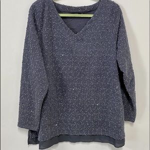 Apt 9 Gray V-Neck Sweater Sz 2X
